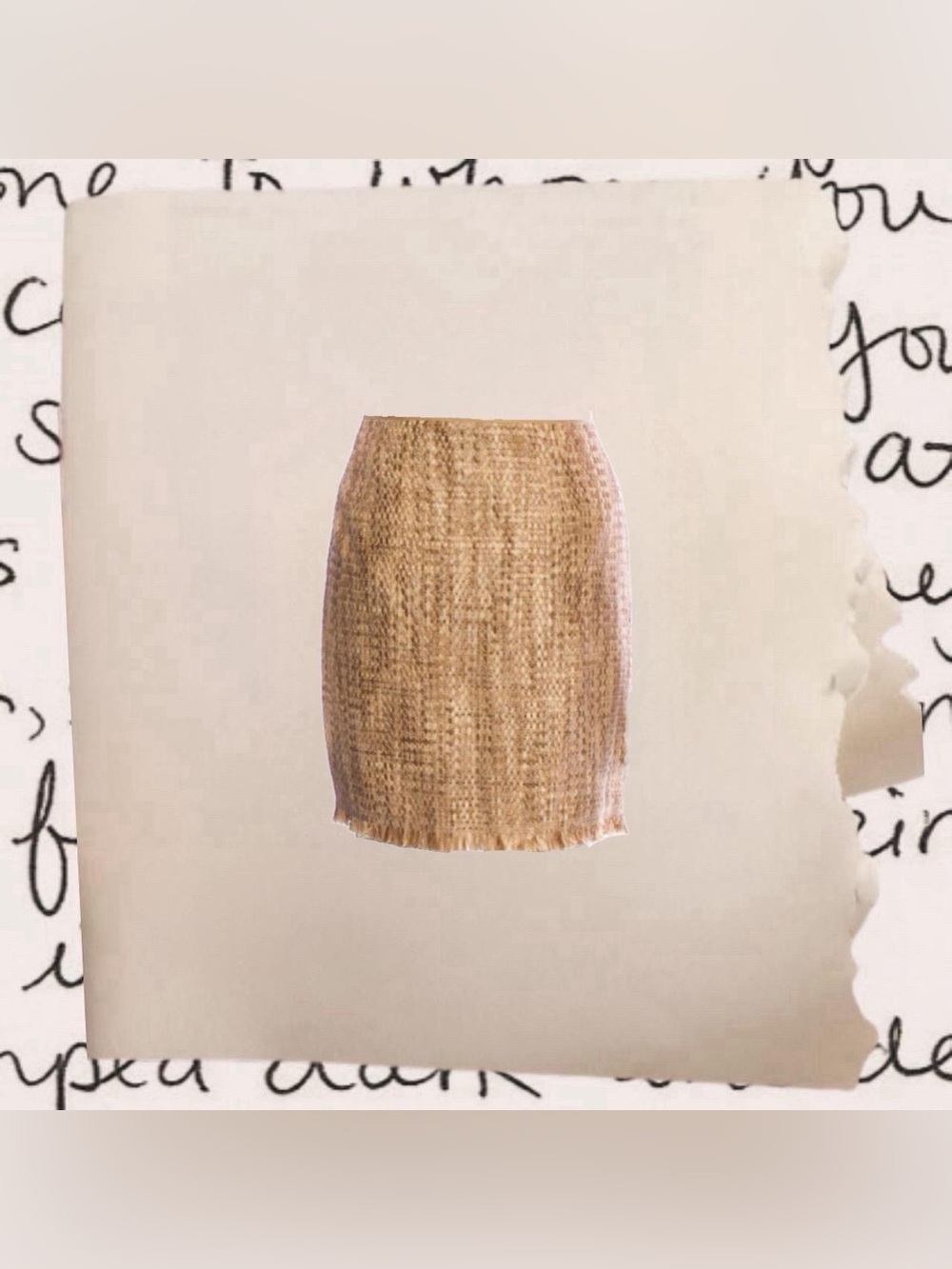 vintage silk weaved tweed mini skirt
